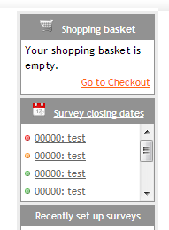 survey closing dates reminder box